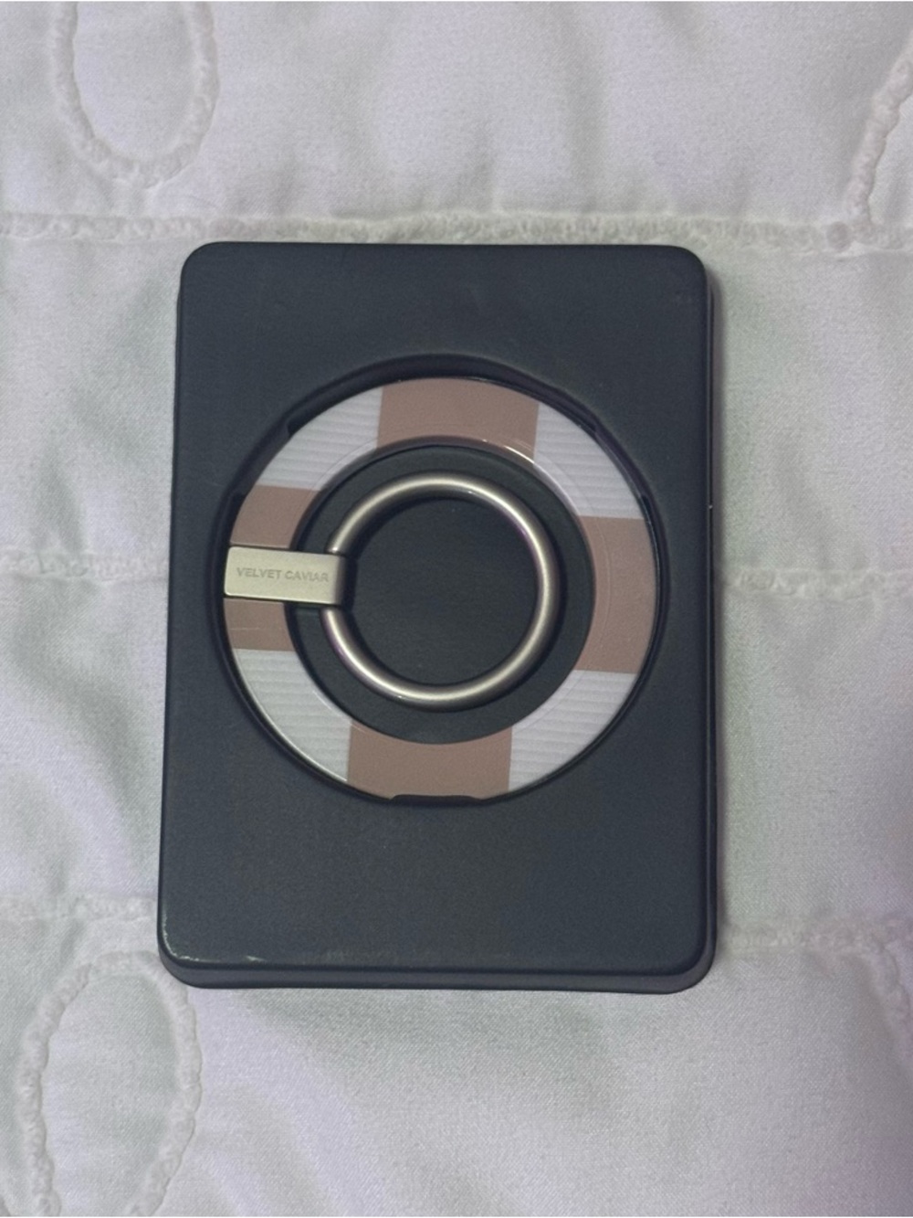 Velvet Caviar Checkered Nude Vibe MagSafe Grip Ring
